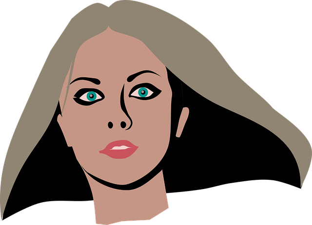 Free beauty brunette face vector