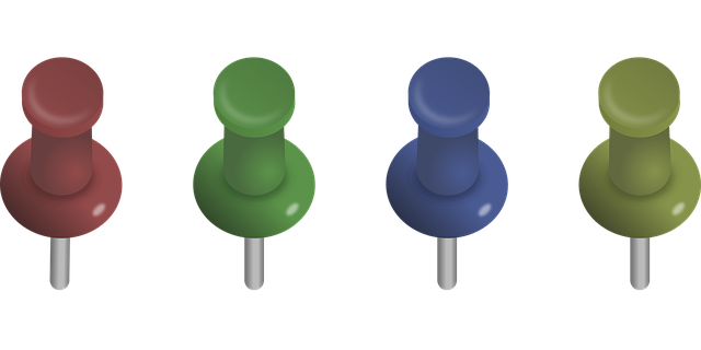 Free pins stick attachment illustration