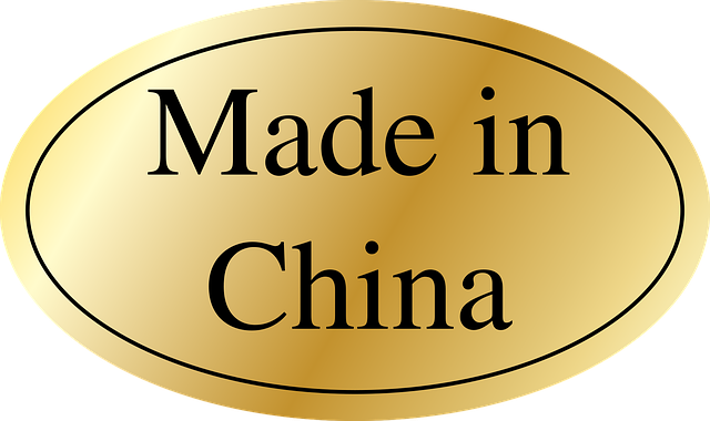 Free made in china label golden vector