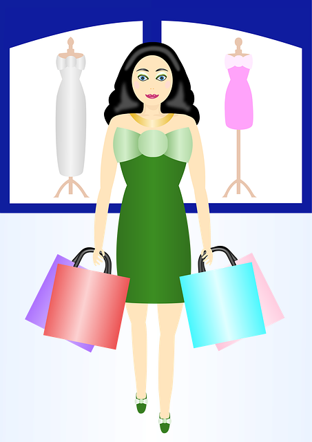 Free woman shopping retail vector