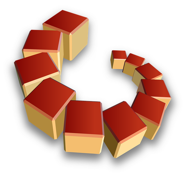Free cubes red wooden vector