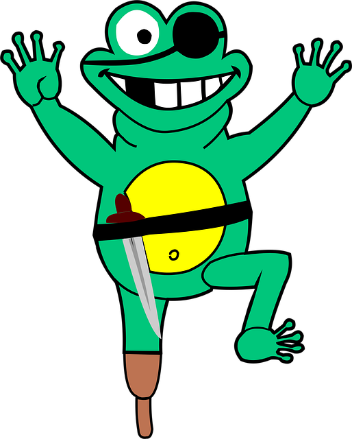 Free frog nature pirate vector