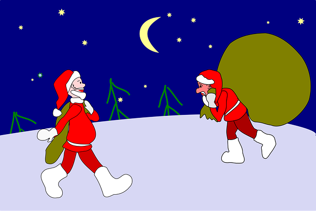 Free christmas santa claus gift vector