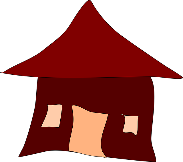 Free home hut building vector