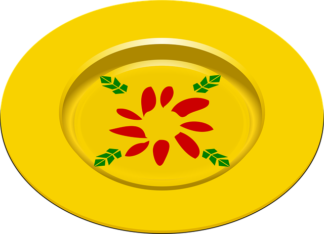 Free dish flower wallpaper plate vector