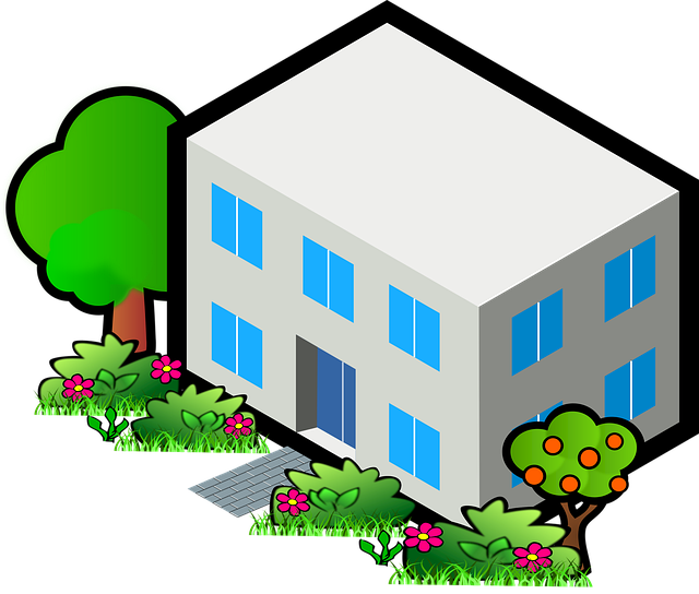 Free building flat home vector