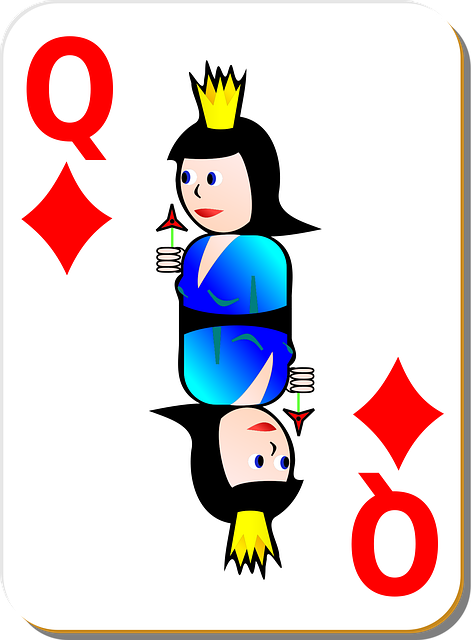Free cards queen playing card vector