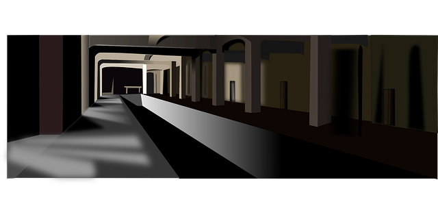 Free subway underground dark illustration