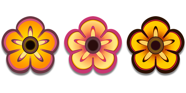 Free bloom colorful flower background vector