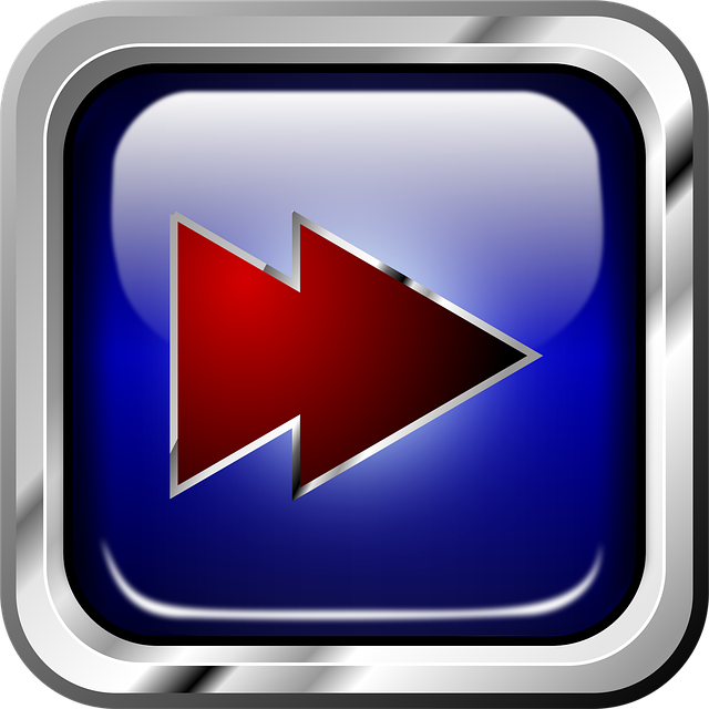 Free button forward blue vector