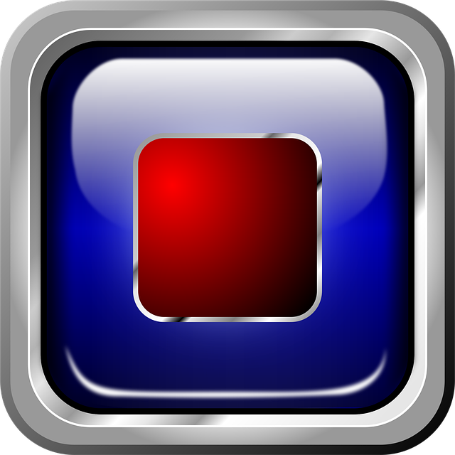 Free button blue multimedia vector