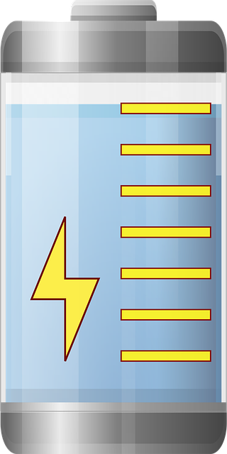 Free battery cell electricity vector