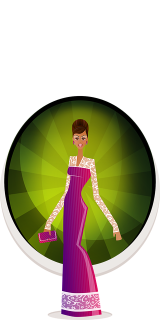 Free lady glamorous woman illustration