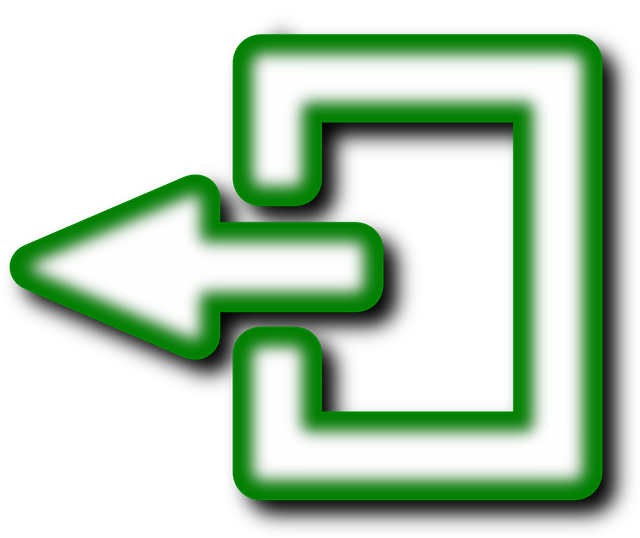 Free back exit logout vector