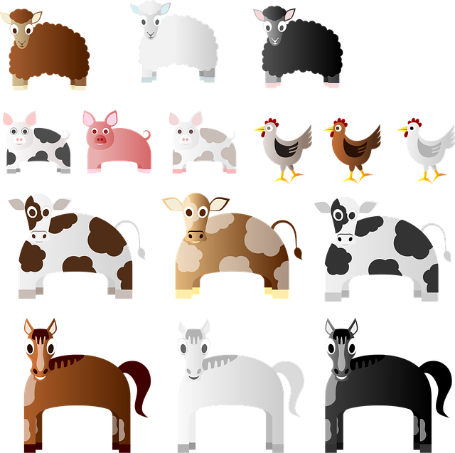 Free animals chicken cow vector