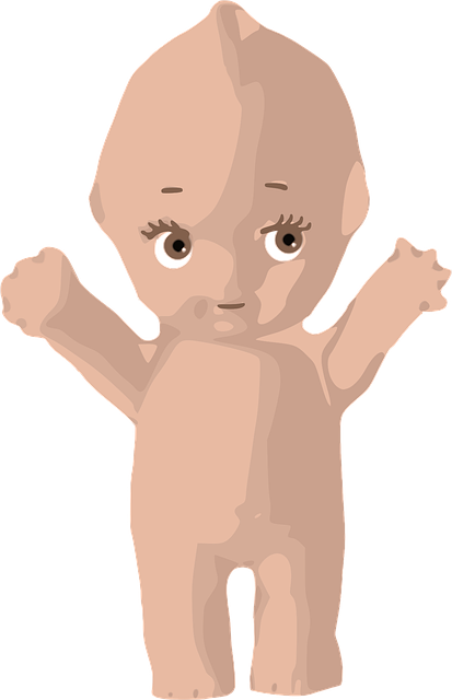 Free doll girl mascot vector