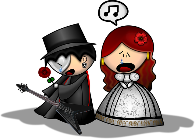 Free man woman opera vector