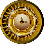 clock, gold, watch