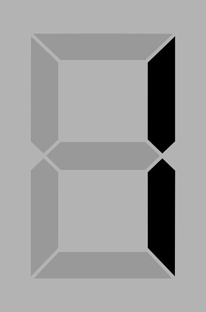 Free display lcd number vector