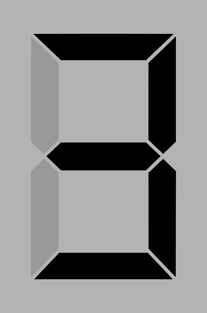 Free display lcd number vector