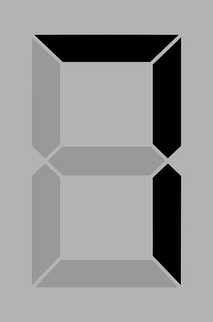 Free display lcd number vector