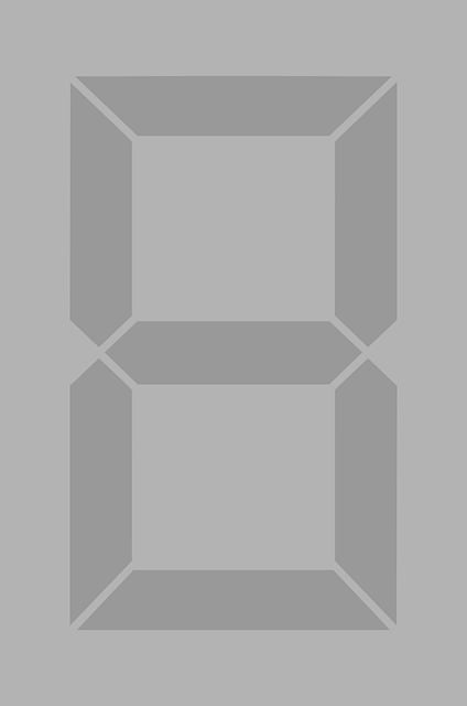 Free display lcd number vector
