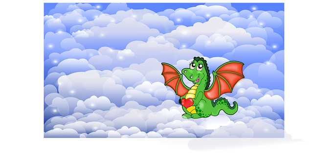 Dragão, Coração, Crianças, Amor