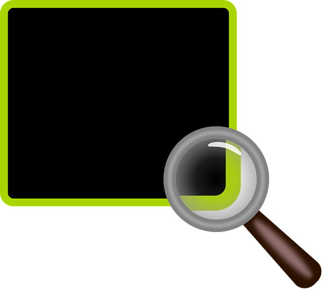 Free glass magnifier loupe vector