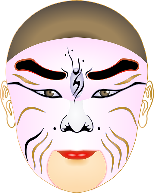 Free face person mask vector