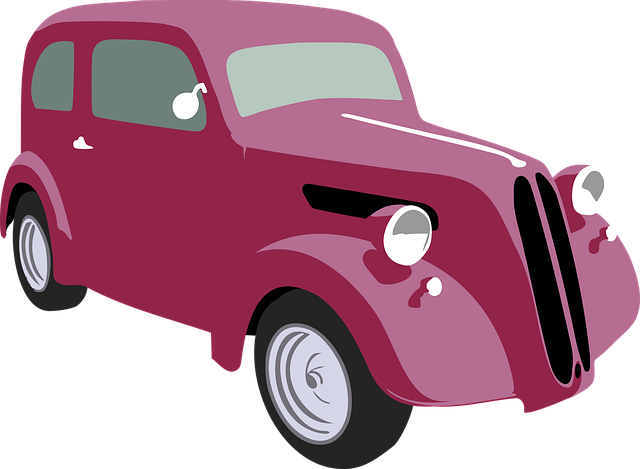 Free car old red illustration