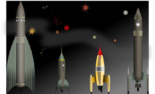 Free rocket space cosmic vector
