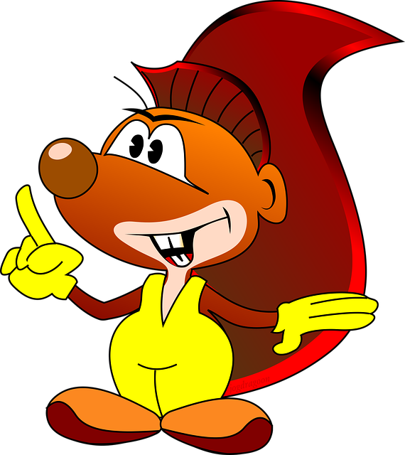 Free animal squirrel cartoon vector