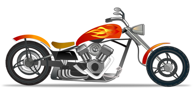 Free chopper automotive bike vector