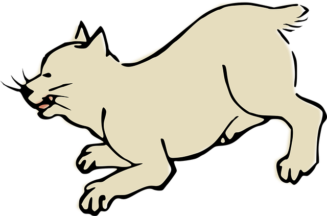 Free animal cat woodcut vector