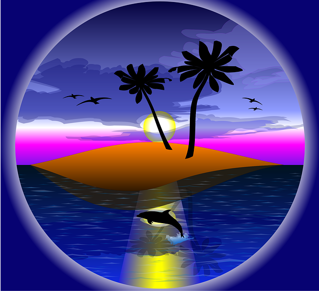 Free island idyll lonely vector