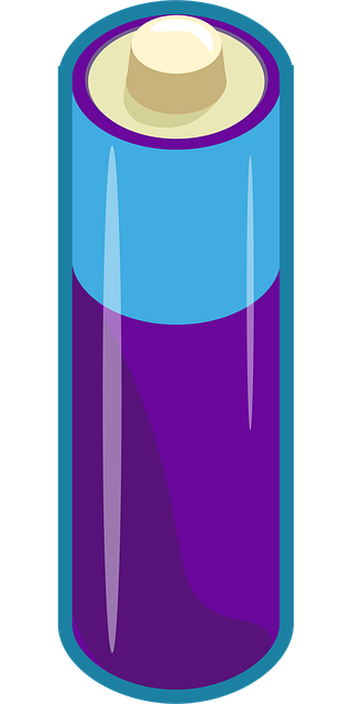 Free battery cell electricity vector