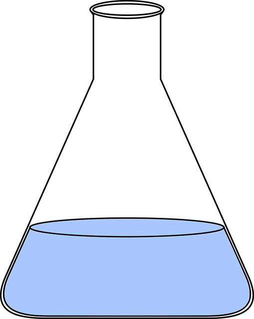 Free chemistry flask full vector