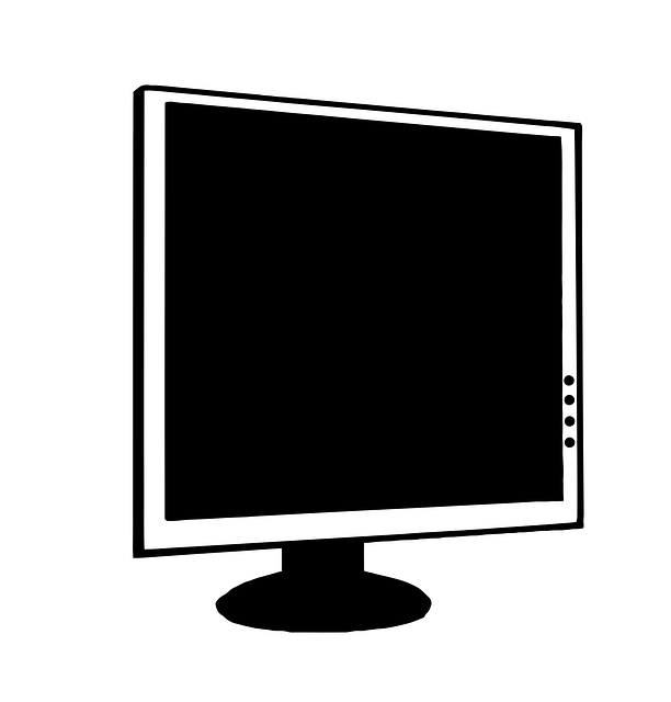 Free lcd computer monitor vector