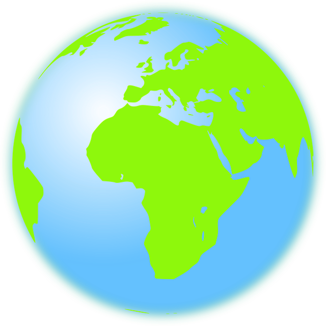 Free world globe africa vector