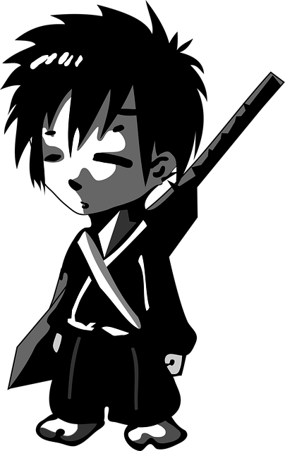 Free samurai boy child vector
