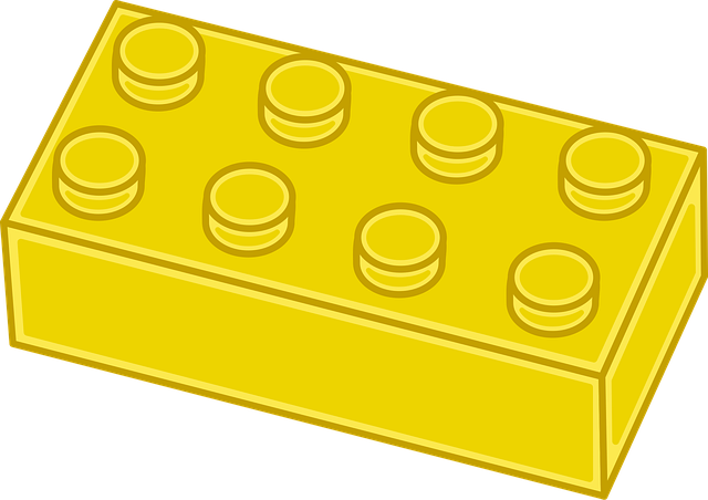Free brick building block plastic vector