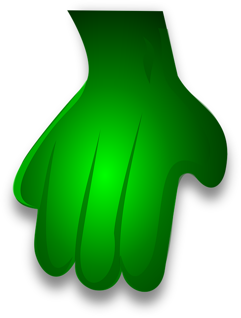 Free green hand monster vector