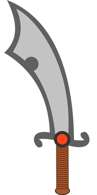 Free scimitar slice sword vector