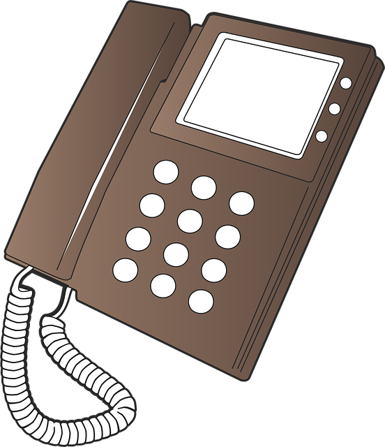 Free intercom handset phone illustration