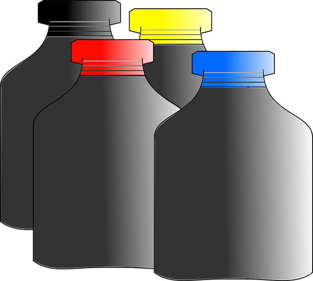 Free bottle colors ink illustration