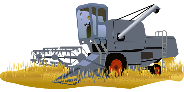 Free harvester tractor agriculture vector
