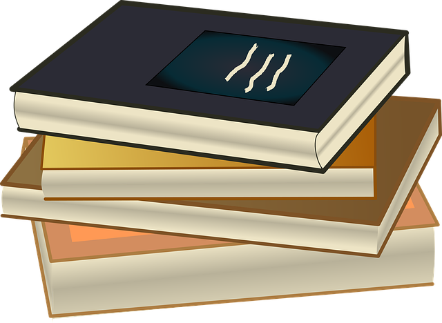 Free library reading books illustration