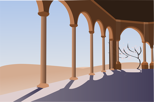 Free hacienda arc arch illustration