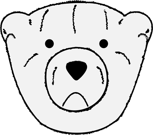 Free bear face teddy vector