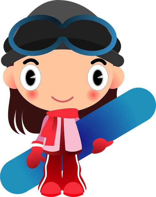 Free girl snow nature vector